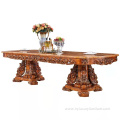 classic extendable wooden carved dining table set for 10 people